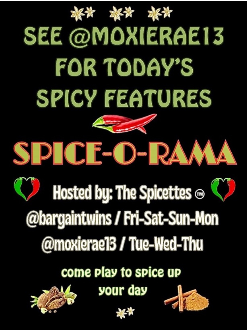 SEE DARCI
@moxierae13 FOR
HUMP DAY HOT PICKS!
STAY SPICY! 🌶️